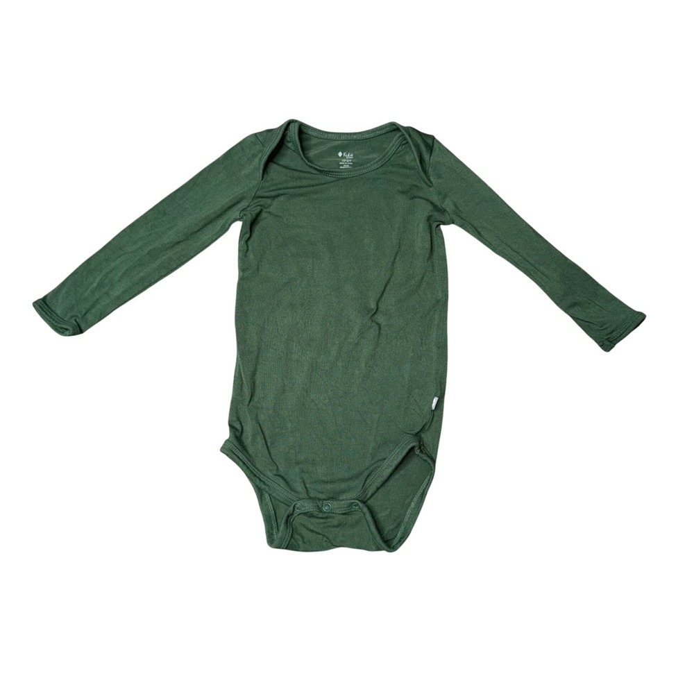 Kyte Baby Bodysuit Toddler 18-24M Green Good Long Sleeve Bamboo Rayon